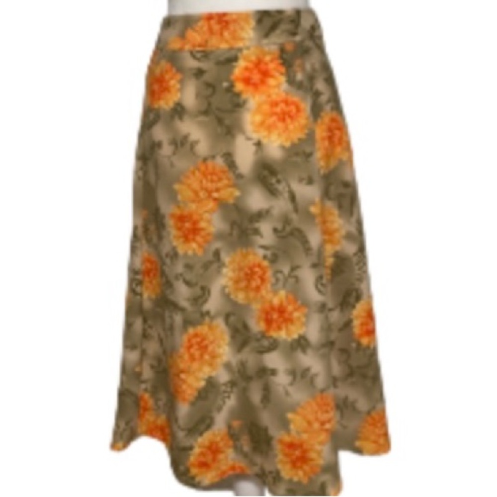 NWT Vintage Sag Harbor Midi Floral Skirt Size 16